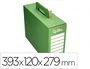 Liderpapel Caja archivador de cartón reforzado con asa Verde