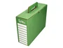 Liderpapel Caja archivador de cartón reforzado con asa Verde