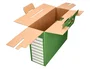 Liderpapel Caja archivador de cartón reforzado con asa Verde