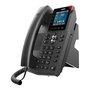 Fanvil X3U Teléfono IP para escritorio o pared 6 líneas negro con pantalla LCD 2.8 pulgadas, 2 puertos LAN Gigabit y PoE