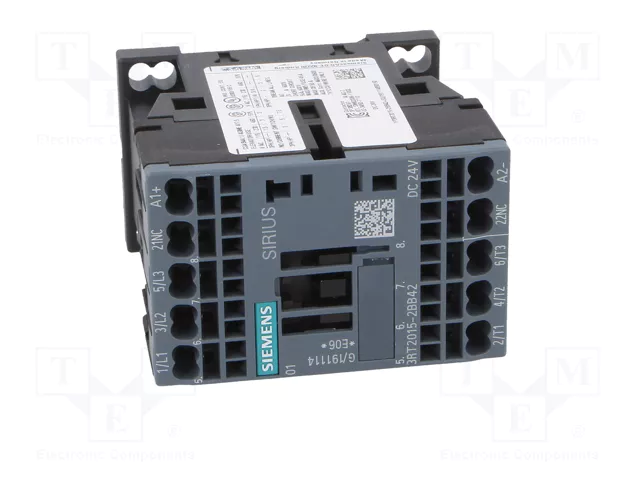 SIEMENS 3RT2015-2BB42 Contactor 3-polar 7A 24VDC