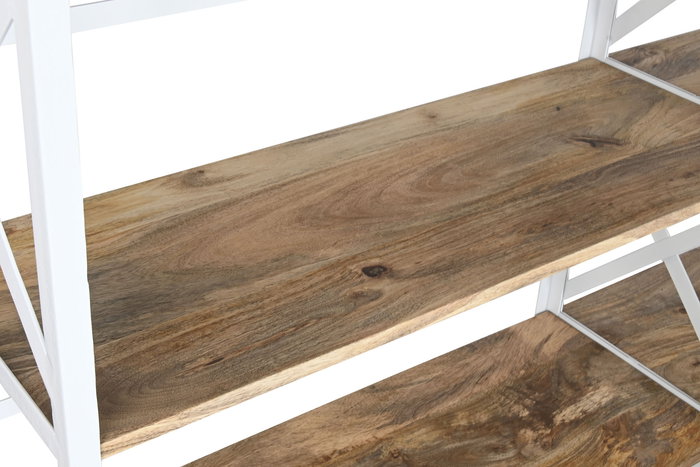 DKD Home Decor Estanteria Loft Blanco Natural Metal Mango 180 x 35 x 220 cm