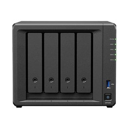Synology DP340 NAS de escritorio, sistema de copia de seguridad, 4 bahías, AMD R1600, 16 GB RAM, 32 TB HDD instalado, 2 puertos 10GbE