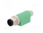 PHOENIX CONTACT Adaptador M12 macho recto a M8 hembra recto, 4 pines
