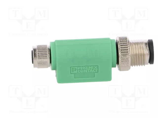 PHOENIX CONTACT Adaptador M12 macho recto a M8 hembra recto, 4 pines