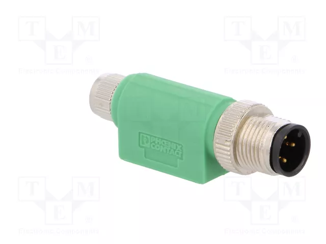 PHOENIX CONTACT Adaptador M12 macho recto a M8 hembra recto, 4 pines