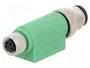 PHOENIX CONTACT Adaptador M12 macho recto a M8 hembra recto, 4 pines