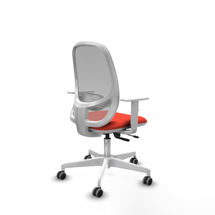 PIQUERAS Y CRESPO Silla de oficina Cilanco con mecanismo Sincro/Traslack, Naranja oscuro y Gris