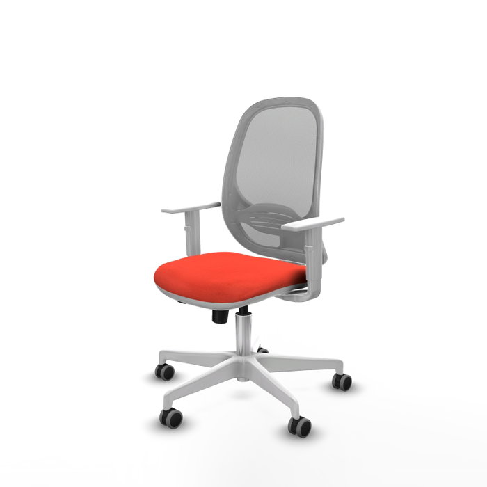 PIQUERAS Y CRESPO Silla de oficina Cilanco con mecanismo Sincro/Traslack, Naranja oscuro y Gris