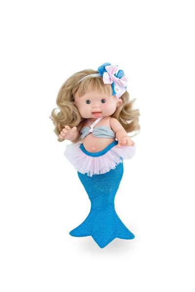 Muñeca nenote princesses of the sea en estuche. cuerpo y extremidades de vinilo 26 cm