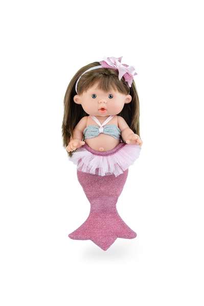 Muñeca nenote princesses of the sea en estuche. cuerpo y extremidades de vinilo 26 cm