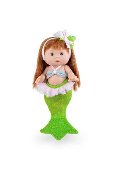 Muñeca nenote princesses of the sea en estuche. cuerpo y extremidades de vinilo 26 cm
