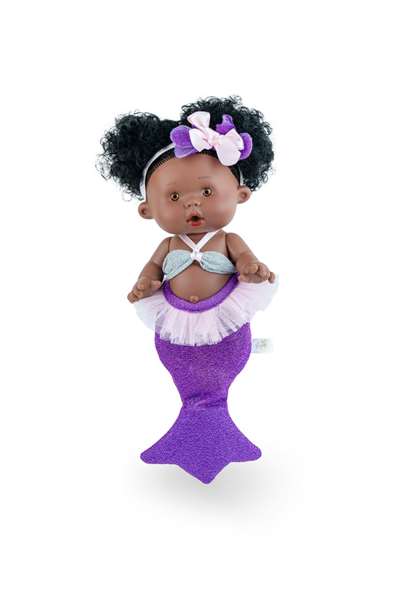 Muñeca nenote princesses of the sea en estuche. cuerpo y extremidades de vinilo 26 cm