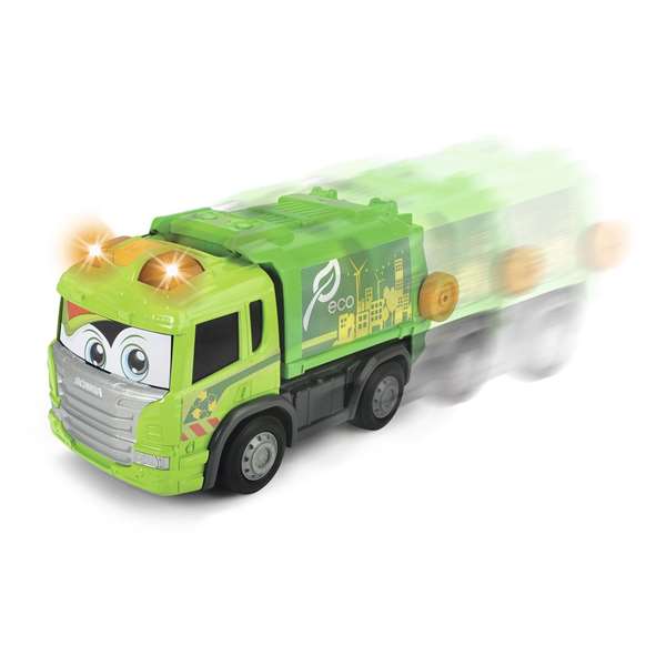 Smoby Camión de Basura Scania con Luz y Sonido, 25 cm, Juguete de Plástico
