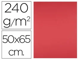 Liderpapel Cartulina 50x65 cm 240g/m2 Rojo Paquete de 25 Hojas para Dibujo y Manualidades