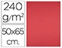 Liderpapel Cartulina 50x65 cm 240g/m2 Rojo Paquete de 25 Hojas para Dibujo y Manualidades
