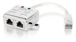 Equip Adaptador RJ45 Cat5e 1 Macho a 2 Hembras 127603 Blanco/Metálico