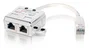 Equip Adaptador RJ45 Cat5e 1 Macho a 2 Hembras 127603 Blanco/Metálico