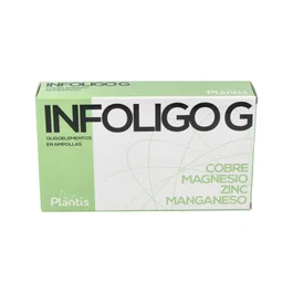 PLANTIS Infoligo G (Cu-Mg-Mn-Zn) 20 Amp. Complemento alimenticio oligoelementos cobre magnesio manganeso zinc