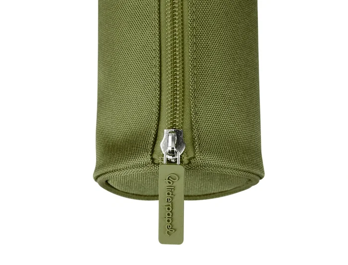 Liderpapel Estuche Portatodo Classic Cilindrico Ancho Verde Militar 210x70mm