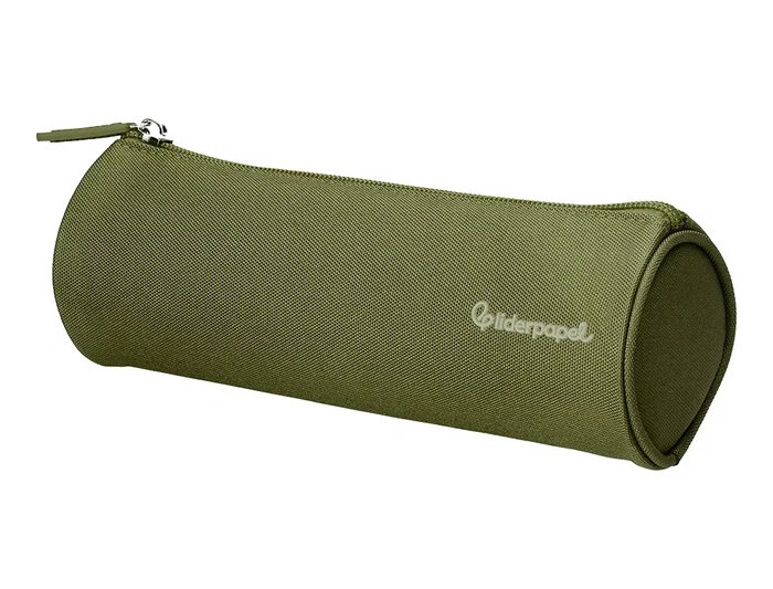 Liderpapel Estuche Portatodo Classic Cilindrico Ancho Verde Militar 210x70mm