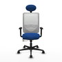 PIQUERAS Y CRESPO Silla de oficina Zulema Azul/Blanco