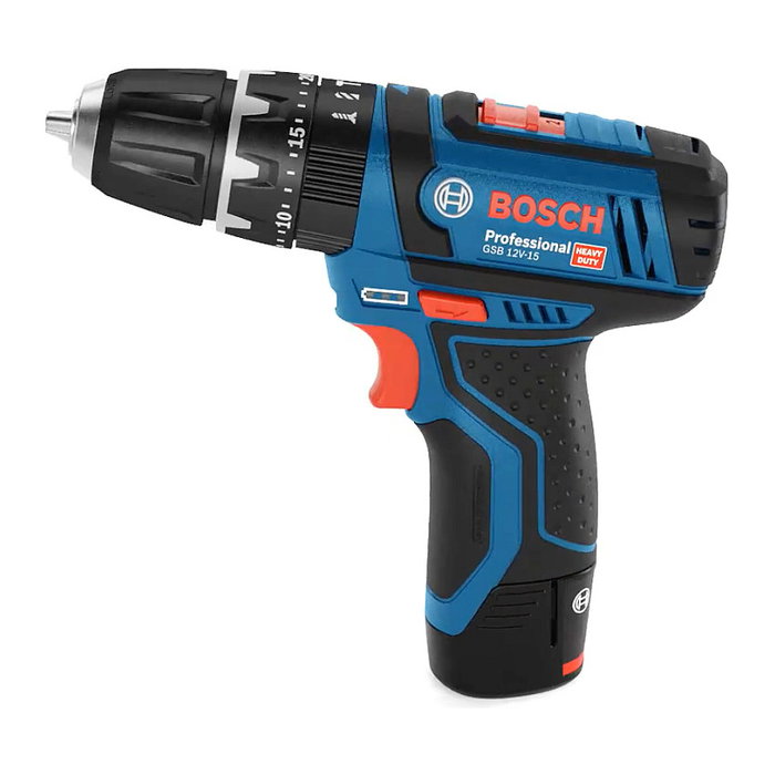 Bosch GSB 12V-15 Set con 2 baterías y accesorios Bosch GSB 12V-15 Set con 2 baterías y accesorios