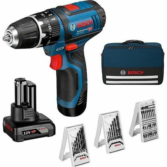 Bosch GSB 12V-15 Set con 2 baterías y accesorios Bosch GSB 12V-15 Set con 2 baterías y accesorios