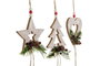 DKD Home Decor Colgante de Madera 8,5x1x31 cm Surtido de 3