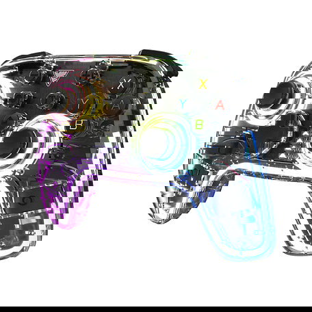 DragonShock Dragonshock Controller Orion Glow Gamepad para Nintendo Switch, Inalambrico, RGB Retroiluminado Multicolor, Con Turbo, Giroscopio y USB Tipo C