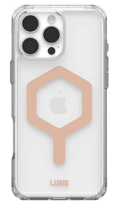 Urban Armor Gear UAG 114481114348 Funda Plyo Transparente Oro Rosa para iPhone 16 Pro Max (6.9") - Resistente a Impactos, Compatible con MagSafe