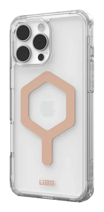 Urban Armor Gear UAG 114481114348 Funda Plyo Transparente Oro Rosa para iPhone 16 Pro Max (6.9") - Resistente a Impactos, Compatible con MagSafe