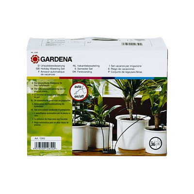 Gardena Regadera automática de vacaciones 1265-20, Negro y Gris