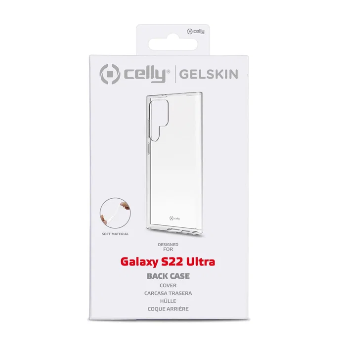 Celly Funda para Samsung Galaxy S22 Ultra GELSKI1012 Transparente Resistente a Rayones