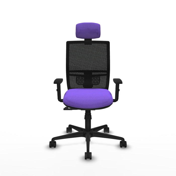 PIQUERAS Y CRESPO Silla de oficina Yunquera con mecanismo Sincro, Lila y Negro PIQUERAS Y CRESPO Silla de oficina Yunquera con mecanismo Sincro, Lila y Negro