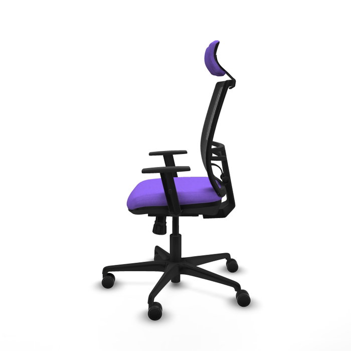 PIQUERAS Y CRESPO Silla de oficina Yunquera con mecanismo Sincro, Lila y Negro PIQUERAS Y CRESPO Silla de oficina Yunquera con mecanismo Sincro, Lila y Negro