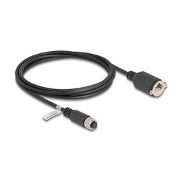 DeLOCK Cable M12 8 pines hembra a RJ45 hembra Cat.5e FTP 2 m negro