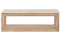 DKD Home Decor Mesa Centro Madera Reciclada Mármol Natural Beige 120x60x40 cm