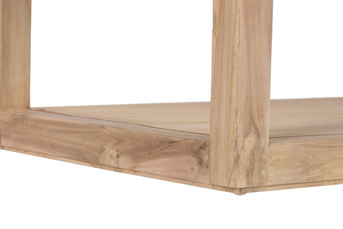 DKD Home Decor Mesa Centro Madera Reciclada Mármol Natural Beige 120x60x40 cm