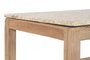 DKD Home Decor Mesa Centro Madera Reciclada Mármol Natural Beige 120x60x40 cm