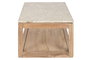 DKD Home Decor Mesa Centro Madera Reciclada Mármol Natural Beige 120x60x40 cm