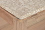 DKD Home Decor Mesa Centro Madera Reciclada Mármol Natural Beige 120x60x40 cm