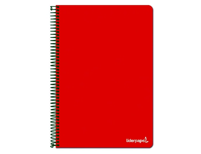 Liderpapel Cuaderno Espiral Folio Tapa Blanda 80 Hojas 60gr Horizontal con Margen Color Rojo Liderpapel Cuaderno Espiral Folio Tapa Blanda 80 Hojas 60gr Horizontal con Margen Color Rojo