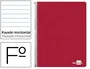 Liderpapel Cuaderno Espiral Folio Tapa Blanda 80 Hojas 60gr Horizontal con Margen Color Rojo