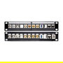 DeLOCK 43259 Patchpanel 12 Puertos RJ45 Negro, 255 mm x 44 mm x 12 mm