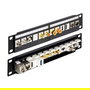 DeLOCK 43259 Patchpanel 12 Puertos RJ45 Negro, 255 mm x 44 mm x 12 mm