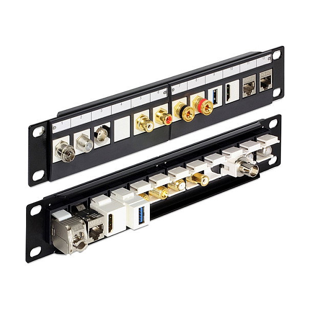 DeLOCK Patch Panel Keystone 12 Puertos 10 pulgadas DeLOCK Patch Panel Keystone 12 Puertos 10 pulgadas