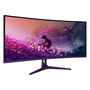 Arozzi Nova 34" Monitor Curvo Gaming - Panel VA, 165 Hz, 3440x1440 4K Ultra HD, 1 ms, HDR, HDMI, DisplayPort, Color Púrpura