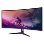Arozzi Nova 34" Monitor Curvo Gaming - Panel VA, 165 Hz, 3440x1440 4K Ultra HD, 1 ms, HDR, HDMI, DisplayPort, Color Púrpura