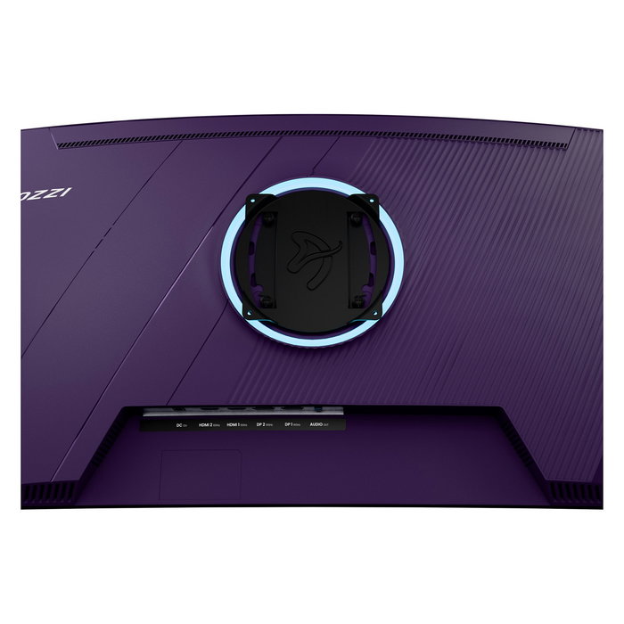 Arozzi Nova 34" Monitor Curvo Gaming - Panel VA, 165 Hz, 3440x1440 4K Ultra HD, 1 ms, HDR, HDMI, DisplayPort, Color Púrpura